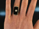 Art Deco around 1920! Noble ring with diamond 0.7 ct Onyx White Gold 750