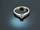 Around 1980! Classic diamond solitaire ring approx. 0.24 ct White Gold 750
