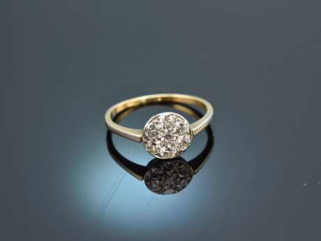 Um 1900! Sch&ouml;ner Altschliff Diamant Ring ca. 0,7 ct Gold 585