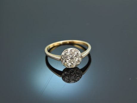 Um 1900! Sch&ouml;ner Altschliff Diamant Ring ca. 0,7 ct Gold 585