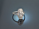 &Ouml;sterreich um 1910! Sch&ouml;ner Belle Epoque Ring mit Diamanten Wei&szlig; Gold 585