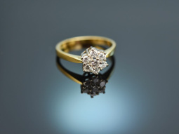 Around 1970! Wonderful vintage diamond ring 0.5 ct gold 585