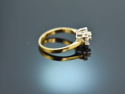 Around 1970! Wonderful vintage diamond ring 0.5 ct gold 585