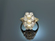 Um 1910! Historischer Diamant Ring mit Perlen Gold 585