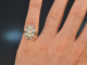 Um 1910! Historischer Diamant Ring mit Perlen Gold 585