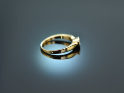 Around 1990! Classic diamond solitaire ring 0.4 ct gold 585