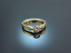 Um 1990! Klassischer Brillant Solitär Ring 0,4 ct Gold 585