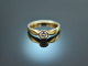 Around 1990! Classic diamond solitaire ring 0.4 ct gold 585