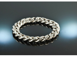 Around 1980! Heavy curb bracelet silver 835