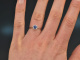 Fine blue! Classic sapphire diamond ring white gold 750