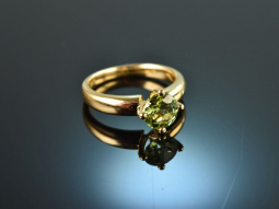 Fresh Green! Edler Ring mit gr&uuml;nem Turmalin Gold 750