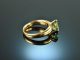 Fresh Green! Edler Ring mit gr&uuml;nem Turmalin Gold 750