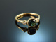 Tiefes Grün! Feiner Ring mit Turmalin und Diamanten Gold 585