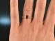 Around 1980! Noble ring with ruby and diamonds gold 750