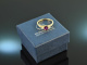 Around 1980! Noble ring with ruby and diamonds gold 750
