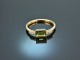 Fresh Green! Feiner Ring mit Peridot und Diamanten Gold 585