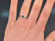 Feines Blau! Edler Ring mit Saphir und Brillanten Weiß Gold 750