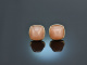 Soft Nude! Schöne Ohrringe mit orangebraunem Mondstein Gold 585