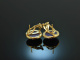 Around 1985! Precious earrings with lapis lazuli gold 750