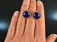 Around 1985! Precious earrings with lapis lazuli gold 750