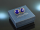Around 1985! Precious earrings with lapis lazuli gold 750