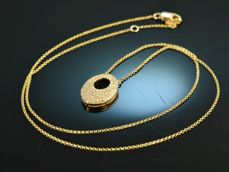 Edles Glitzern! Sch&ouml;nes Collier mit Diamanten Gold 750