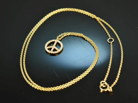 Peace! Anhänger mit Kette Brillanten Gold 750, 599,00 €