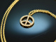 Peace! Anh&auml;nger mit Kette Brillanten Gold 750
