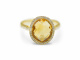 Sunny yellow! Sch&ouml;ner Ring mit Citrin und Brillanten Gold 750