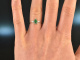 Classy Green! H&uuml;bscher Ring mit Smaragd und Brillanten Wei&szlig; Gold 750