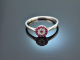 Red Ruby! H&uuml;bscher Ring mit Rubinen und Brillanten Wei&szlig; Gold 750