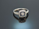 Classy Blue! Schöner Ring mit Saphiren und Brillanten Weiß Gold 750