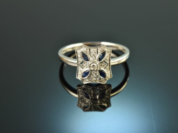 Zeitlos sch&ouml;n! Besonderer Diamant Saphir Ring...