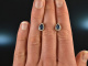 Blue Drops! Klassische Saphir Tropfen Ohrringe mit Brillanten Weiß Gold 750