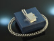 Around 1970! Chain with medallion pendant in the form of a book silver 925