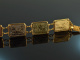 Neapel um 1890! Schönes Lava Kameen Armband Silber vergoldet