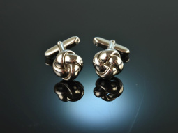 Around 1990! Classic knot cufflinks silver 800