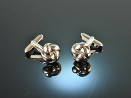Around 1990! Classic knot cufflinks silver 800