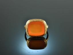 Around 1910! Beautiful coat of arms signet ring with...