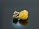 Yellow and Green! Drop earrings of green agate and yellow zircon silver 925 rose gold plated