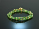 Green meadow! Fancy Armband 2reihig Tsavorith Apatit und gr&uuml;ner Achat Silber 925 vergoldet