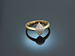 Around 1990! Beautiful diamond ring 0.25 ct gold 750