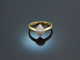 Around 1990! Beautiful diamond ring 0.25 ct gold 750