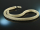 Around 1990! Chic thick knitted chain silver 925