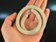 Around 1990! Chic thick knitted chain silver 925