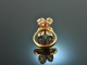 Around 1970! Design goldsmith ring with moonstone gold 750