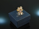 Around 1970! Design goldsmith ring with moonstone gold 750