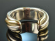 Around 1995! Chic wide bicolor bangle silver 925