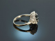 Um 1970! Eleganter Ring mit Saphir und Brillanten Weiß Gold 585