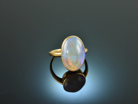 Tiffany um 1990! Sensationeller Opal Ring signiert Gold 750